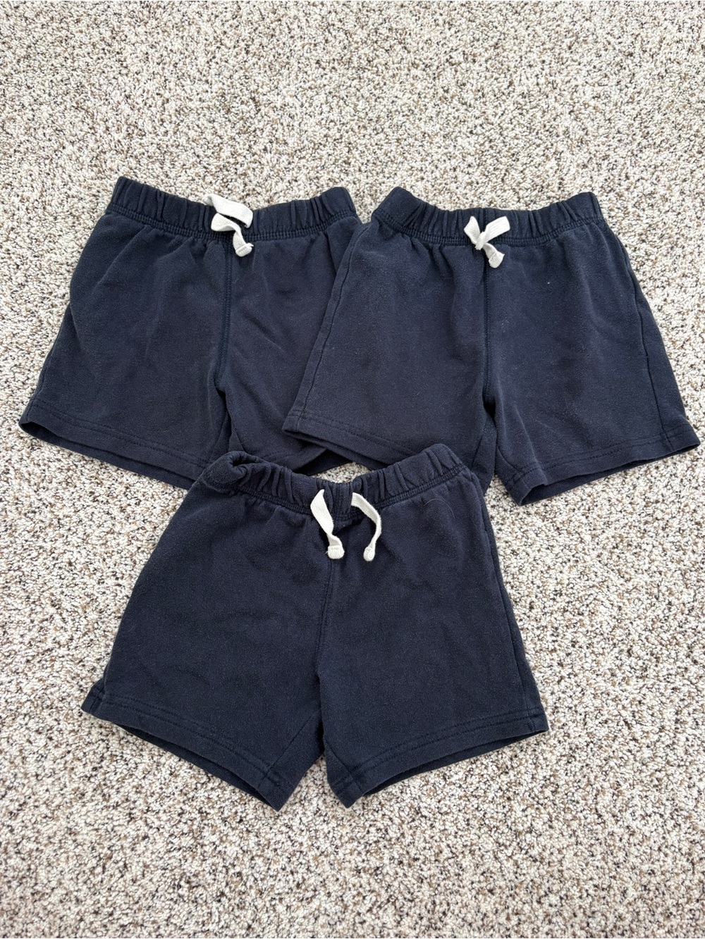 The Children’s Place Toddler Boy French Terry Shorts Bundle Lot, Navy Blue, 2T